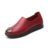 Floral Printing Slip On Retro Soft Sole Flat Loafers