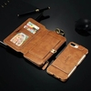 Floveme Retro Vintage Leather Multifunctional Wallet Case Detachable Phone Case For iPhone 7 Plus
