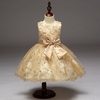 Flower Bowknot Sleeveless O-neck Princess Dress For Kids Girls