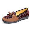 Flower Bowknot Slip On Flat Loafers Cotton Shoes For Women