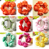 Flower Bun Garland Floral Head Knot Hair Band Elastic Bridal