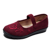 Flower Embroidery Elastic Flat Slip On Loafers For Women