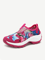 Flower Mesh Breathable Platform Rocker Sole Casual Shoes