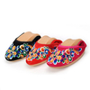 Flower Pattern Soft Egg Roll Portable Satin Flat Shoes