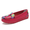 Flower Print Candy Color All Mtach Soft Comfortable Flat Slip On Shoes