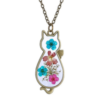 Flower Wing Cat Butterfly Moon Bottle Long Necklace