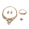 Flowers Crystal 18K Gold Plated Hollow Jewelry Set