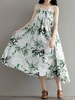 Flowy Ink Print Maxi Dress