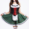 Fluffy Wave Lace Oktoberfest Clothing Maid Dresses Set Ruffle Cosplay Costume
