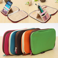 Foldable Cosmetic Storage Bag Colorful Cotton Portable Pencil Pen Case Purse Phone Card Case