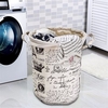 Foldable Cotton Linen Clothes Laundry Basket Dust Proof Bag Hamper Storage