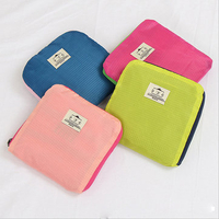 Folding Travel Storage Bag Waterproof Plaid Dacron Bag