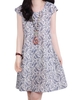 Folk Ethnic Printed Pockets Loose Mini Dress