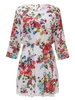 Folk Floral Printed Lace Patchwork High Waist Women Dress