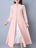 Folk Frog Color Patchwork Long Sleeve Dresses For Women