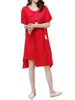 Folk Printed Vintage Embroidered Women Dress