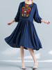 Folk Style Embroidered Women Dress