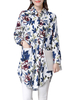 Folk Style Floral Printed Elegant Women Vintage Long Blouse