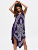 Folk Style Print Irregular Sleeveless O-neck Dress For Women