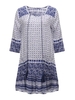 Folk Style Printed Women Quarter Mini Dress
