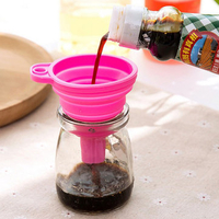 Food-grade Silicone Folding Telescopic Long Neck Funnel Creative Household Liquid Dispensing Funnel