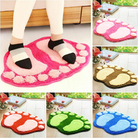 Footprint Pattern Non-slip Floor Mat Bathroom Kitchen Bedroom Carpet Door Rug