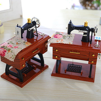 For Elise Music Box Classical Sewing Machine Creative Craft Home Decoration Birthday Present Gift