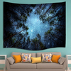 Forest Starry Sky Tapestry Wall Hanging Blanket Beach Towel Bedspread Picnic Mat Throw Decor