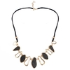 Frosted Irregular Geometric Collar Statement Necklace