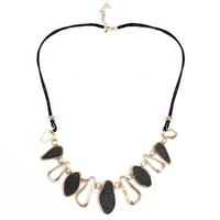 Frosted Irregular Geometric Collar Statement Necklace