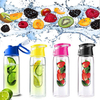Fruit Juice Infusing Infuser Water Bottle Sport Health Lemon Juice Bottle Flip Lid