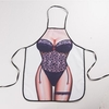 Funny Novelty Household Kitchen Cooking BBQ Polyester Sleeveless Sexy Black Lace Girl Apron