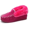 Fur Lining Flat Slip On Candy Color Warm Boots For Women