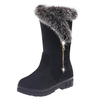 Fur Lining Metal Mia Calf Keep Warm Zipper Soft Snow Boots