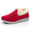 Fur Warm Lining Slip On Pure Color Flat Cotton Boots