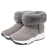 Furry Ankle Pure Color Slip On Fur Lining Boots For Women