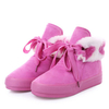 Furry Keep Warm Short Fur Lining Cotton Lace Up Boots