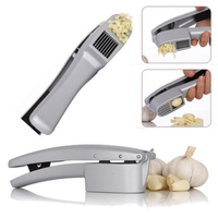 Garlic Press Slicer Die Cast Non-stick Coating Kitchen Gadgets Ginger Crusher Peeler