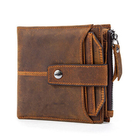 Genuine Leather 12 Card Slots Vintage Bifold Wallet For Men