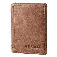 Genuine Leather Bifold Wallet Vintage Card Pack For Men