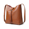 Genuine Leather Bucket Bag Vintage Shoulder Bag Crossbody Bags