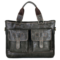 Genuine Leather Business Handbag Big Capacity Dual-use Crossbody Bag For Men
