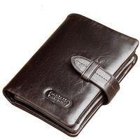 Genuine Leather Card Holder Vintage 7 Card Slots Wallet Coin Bag For Men