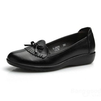 Genuine Leather Casual Butterfly knot Soft Loafers