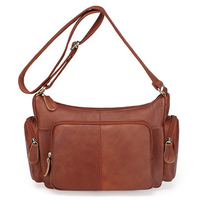 Genuine Leather Casual Vintage First Layer Of Leather Single-shoulder Crossbody Bag For Women