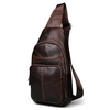 Genuine Leather Chest Bag Casual Crossbody Bag For Men