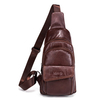 Genuine Leather Chest Bag Casual Vintage Shoulder Crossbody Bag For Men