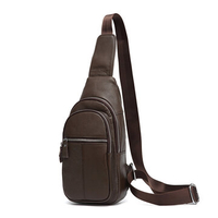 Genuine Leather Chest Bag Casual Vintage Single-shoulder Crossbody Bag For Men