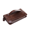Genuine Leather Clutch Bag Business Big Capacity Wallet 8 Card Holders Phone Bag For Men