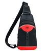 Genuine Leather Crossbody Bag Patchwork Shoulder Bag Chest Bag For Men